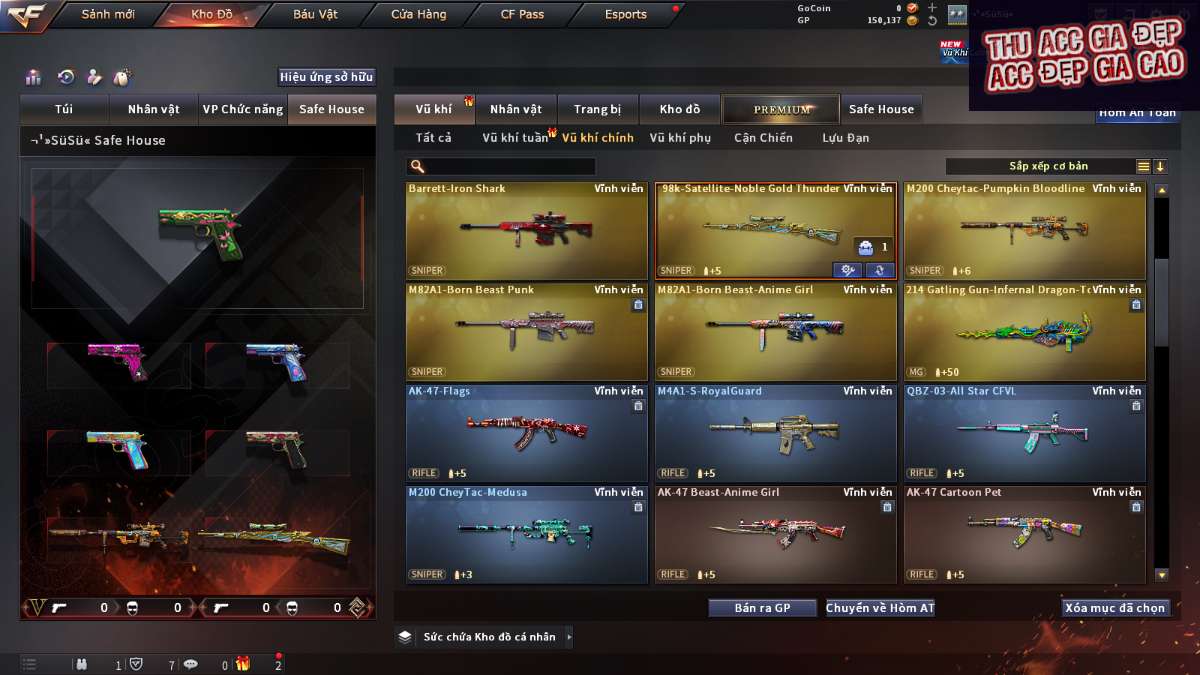shop acc cf uy tin gia re